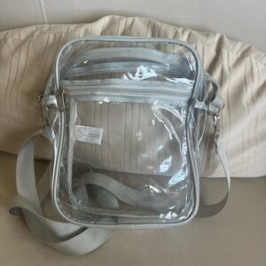 Transparent Gray Crossbody Bag